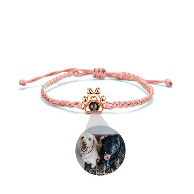 Bracciale con foto di zampa di animale domestico
