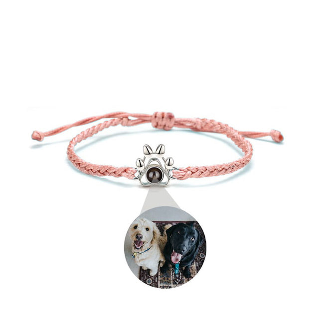 Bracciale con foto di zampa di animale domestico