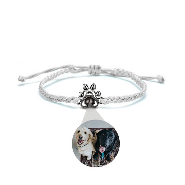 Bracciale con foto di zampa di animale domestico