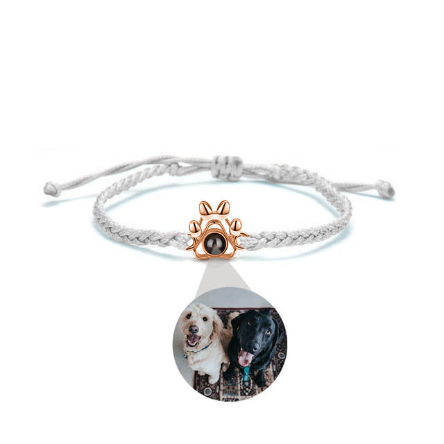 Bracciale con foto di zampa di animale domestico