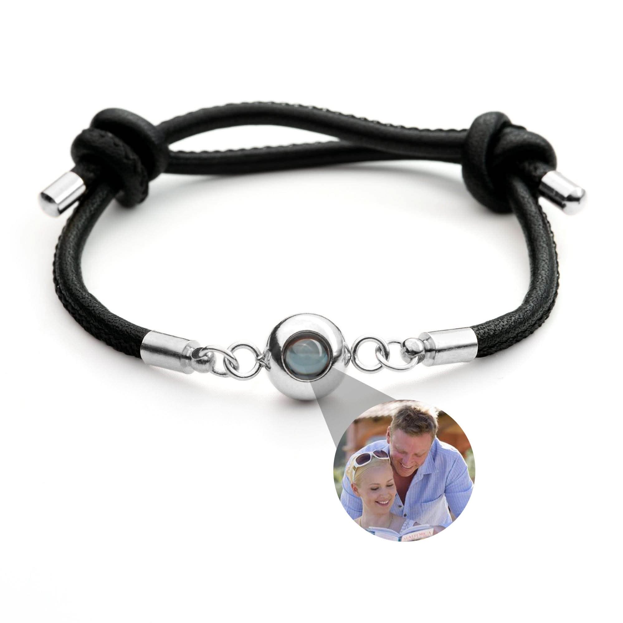 Bracciale fotografico con la tua foto - pelle