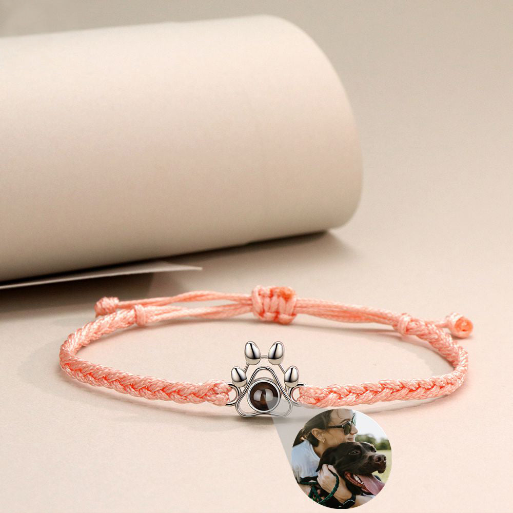 Bracciale con foto di zampa di animale domestico