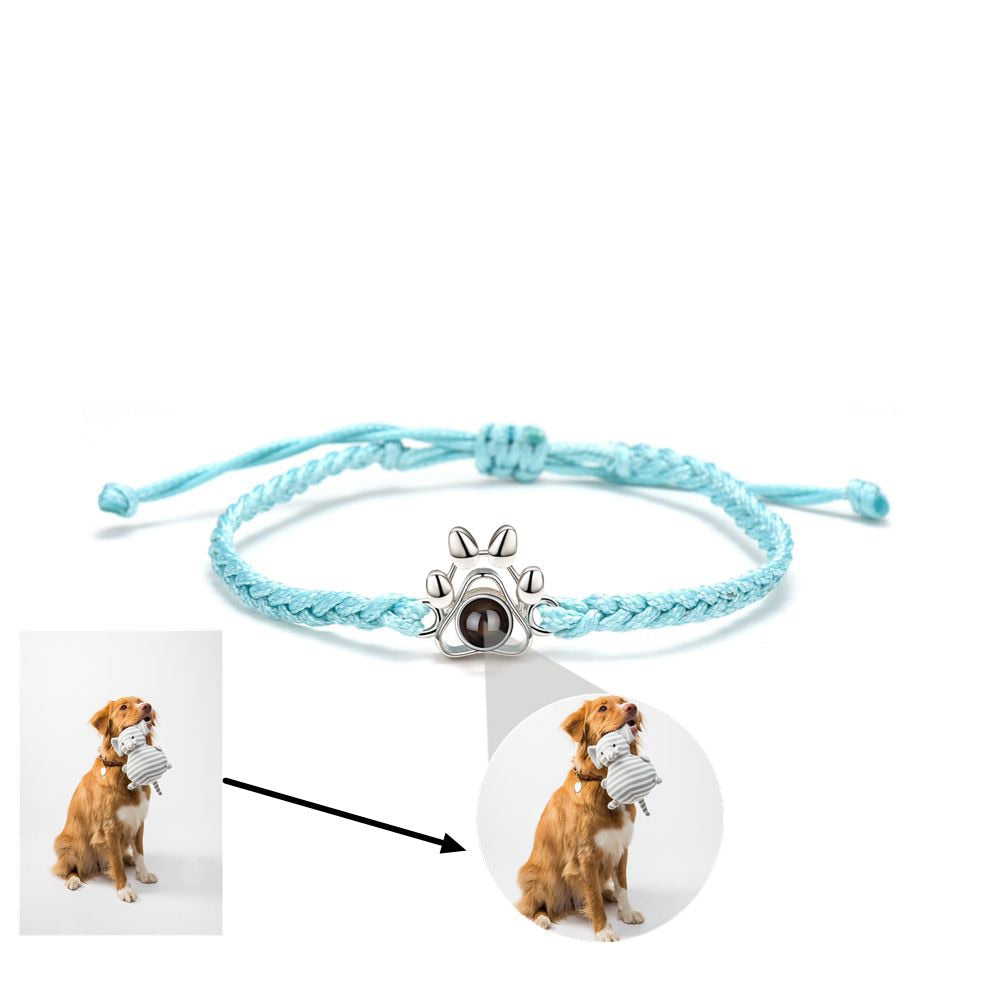 Bracciale con foto di zampa di animale domestico