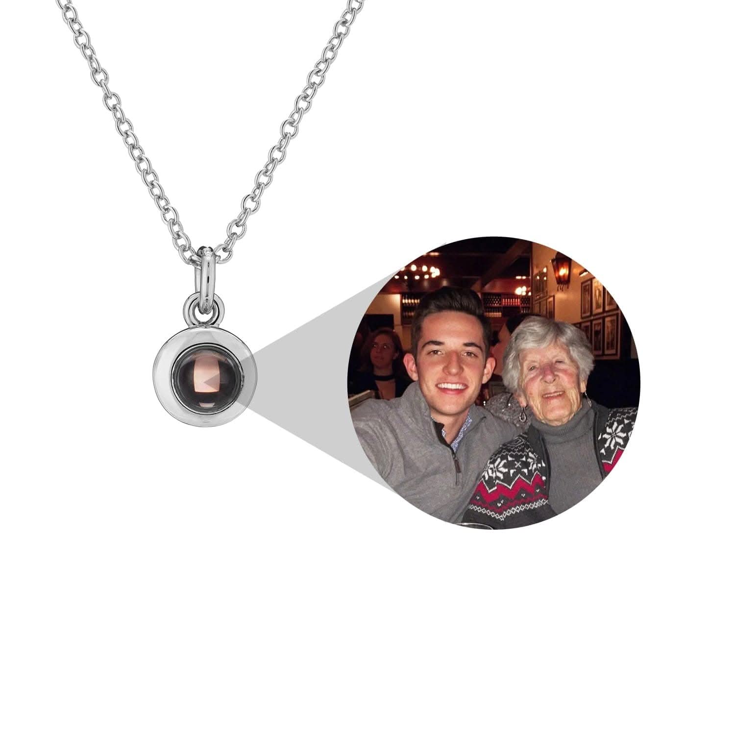 Collana con foto circolare personalizzata