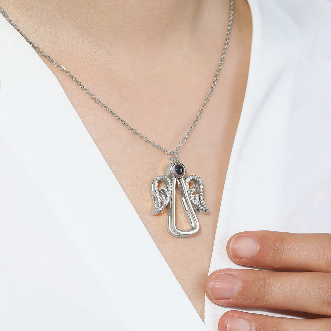 Collana personalizzata con foto di angeli
