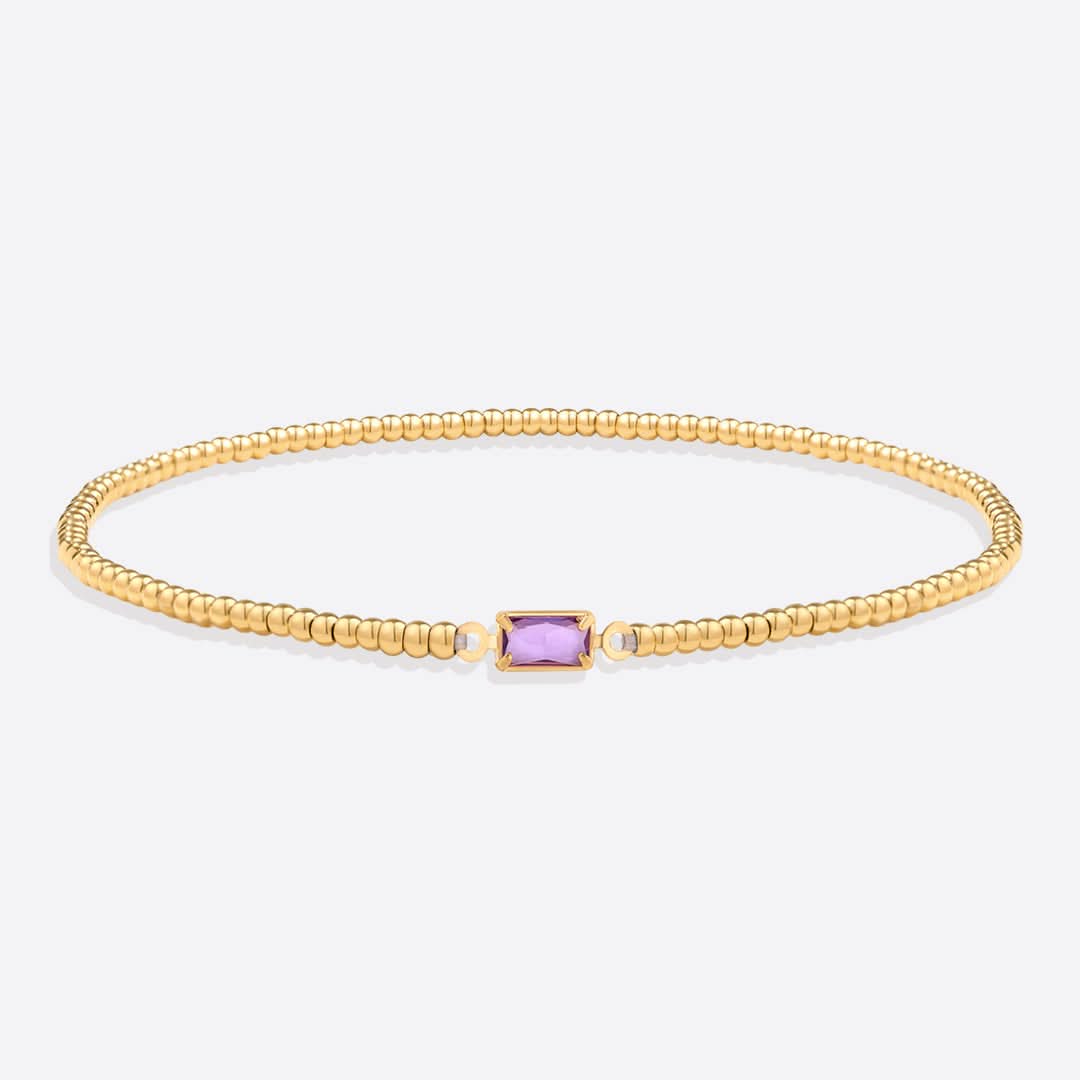 Bracciale con pietre di nascita in oro