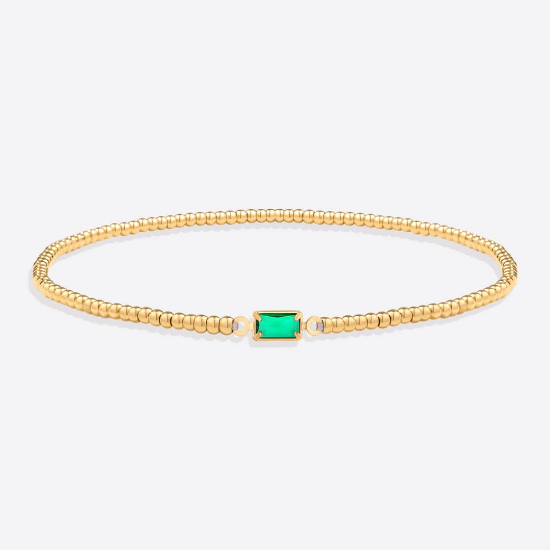 Bracciale con pietre di nascita in oro