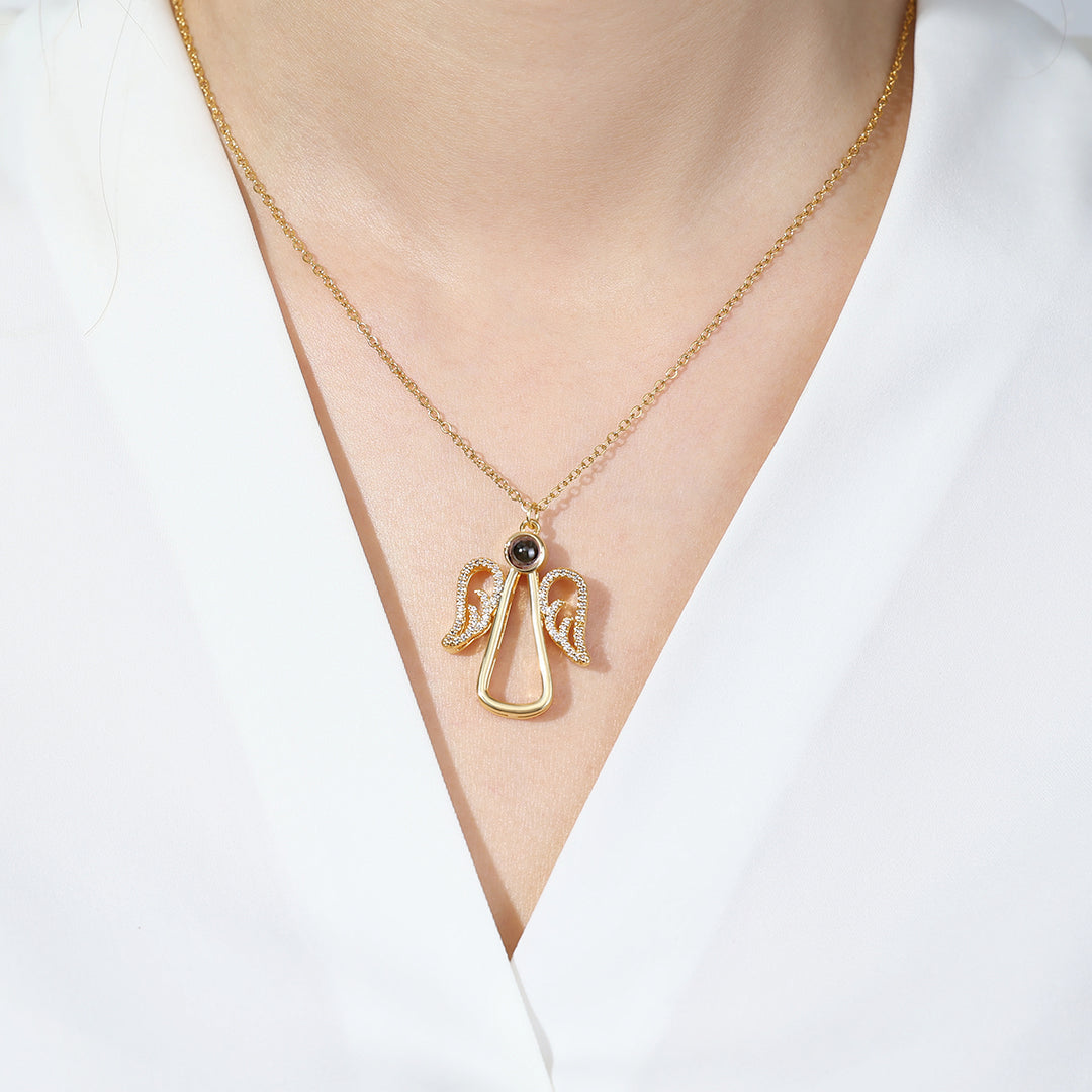 Collana personalizzata con foto di angeli