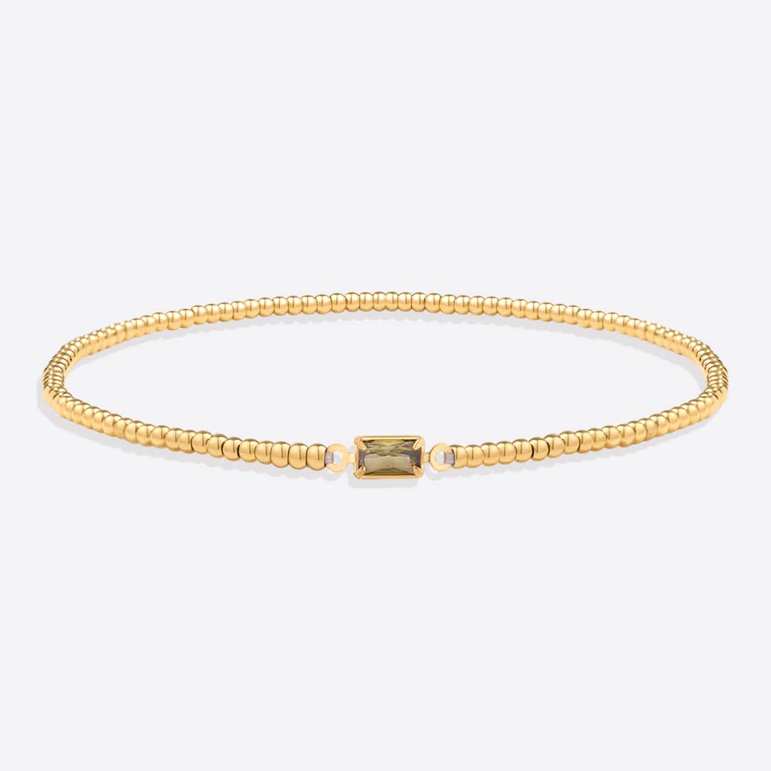 Bracciale con pietre di nascita in oro