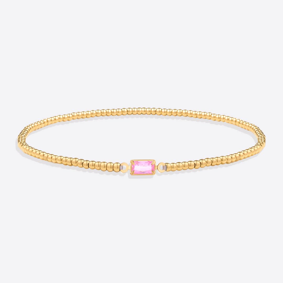 Bracciale con pietre di nascita in oro
