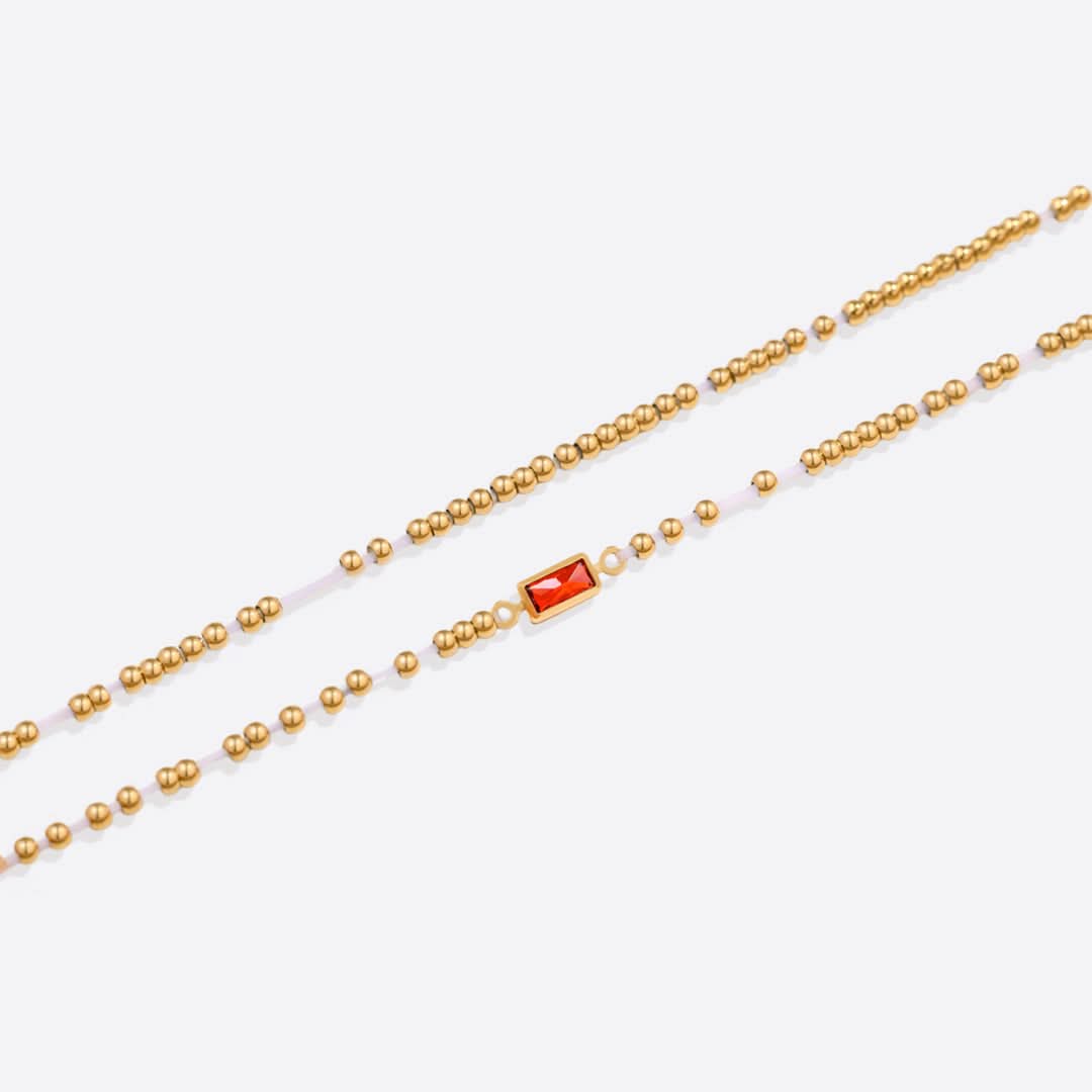 Bracciale con pietre di nascita in oro