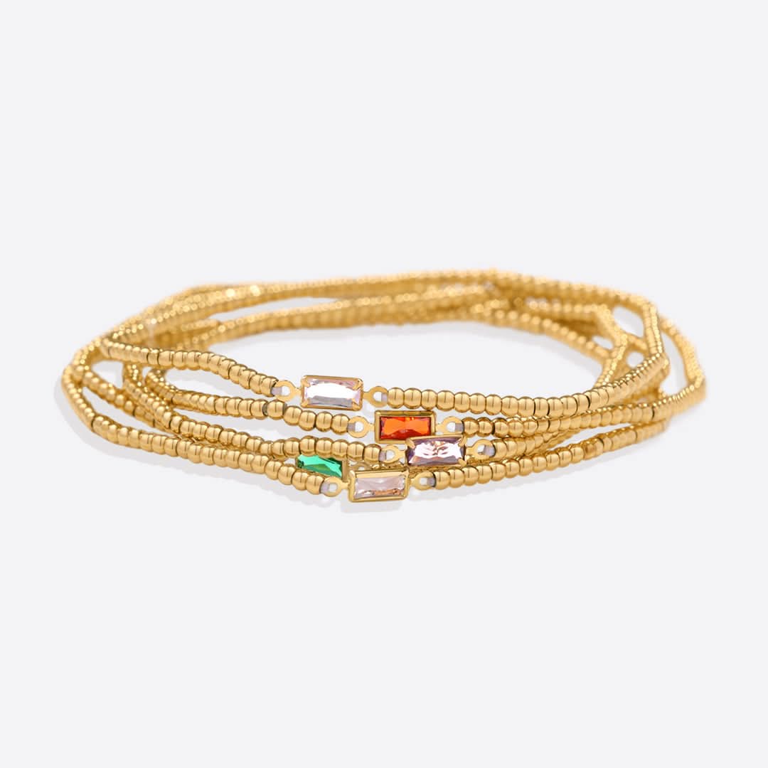 Bracciale con pietre di nascita in oro