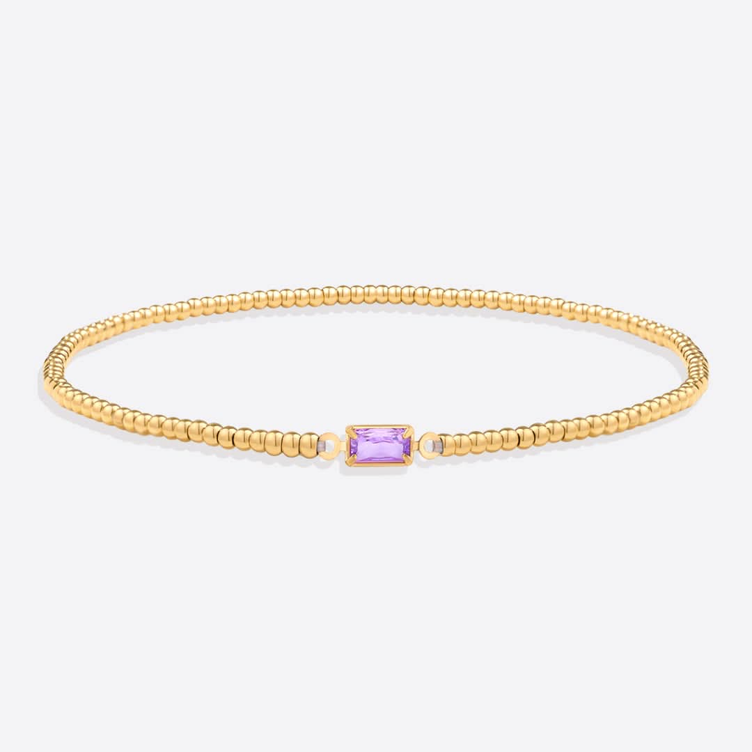 Bracciale con pietre di nascita in oro