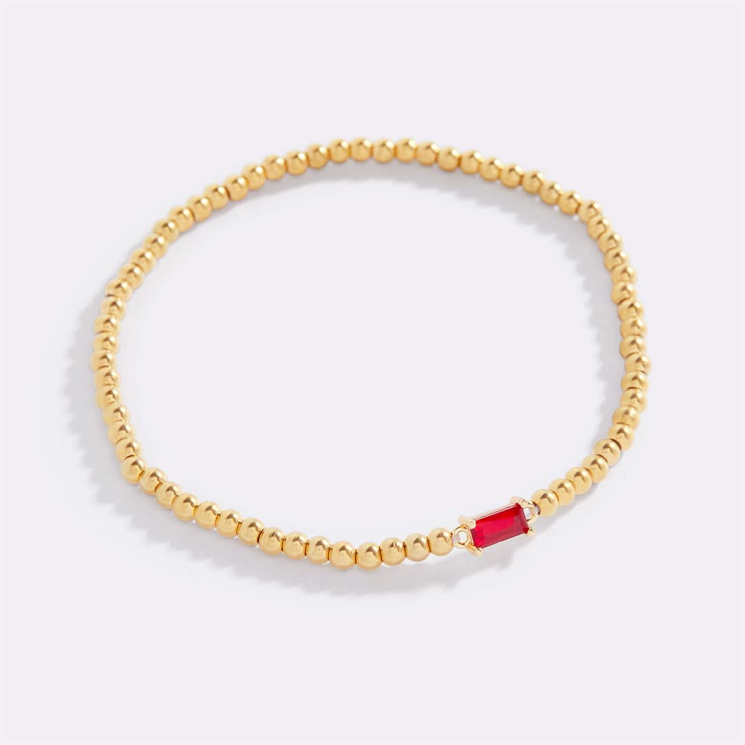 Bracciale con pietre di nascita in oro