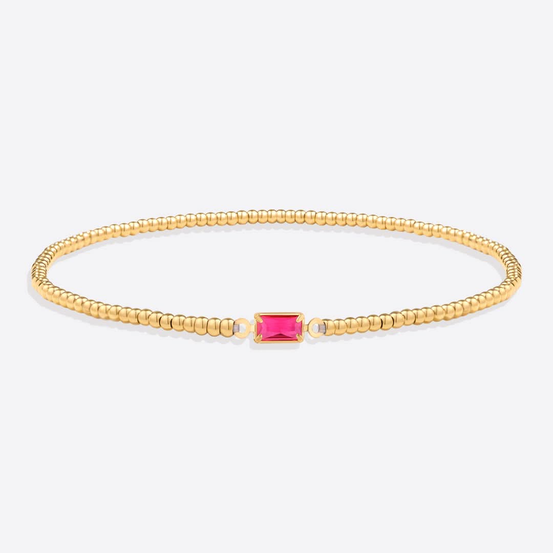 Bracciale con pietre di nascita in oro
