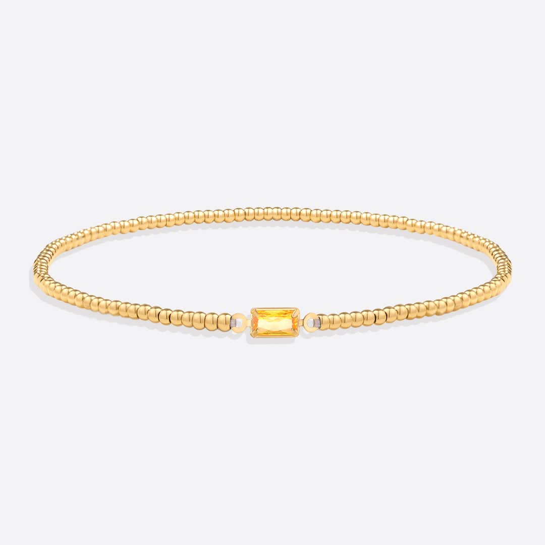 Bracciale con pietre di nascita in oro
