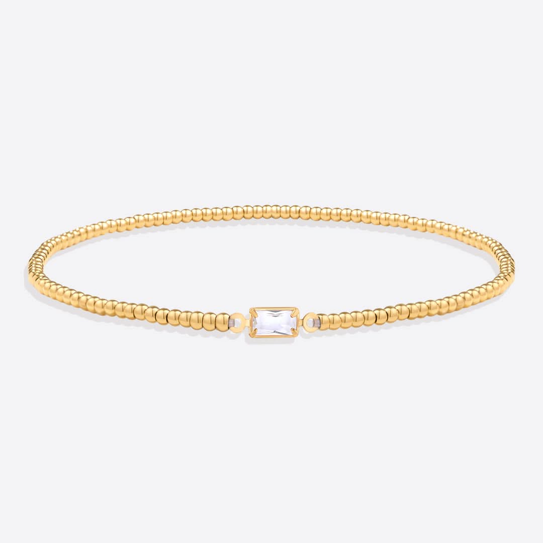 Bracciale con pietre di nascita in oro