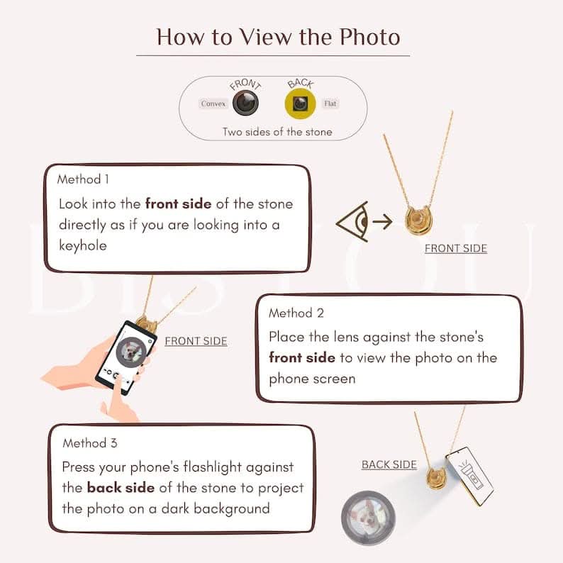 Ciondolo con barra per proiezione fotografica personalizzata