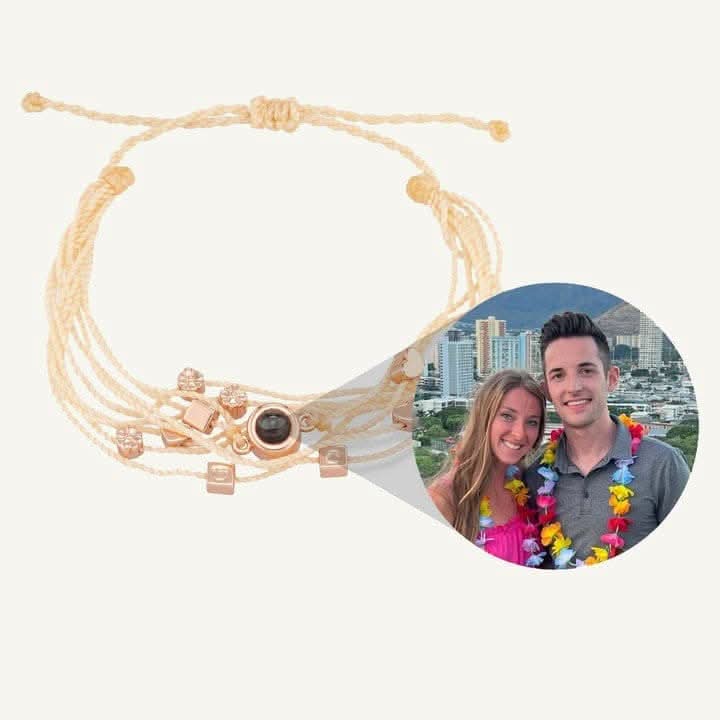 Bracciale fotografico personalizzato con charms d'amore - PJULAN®