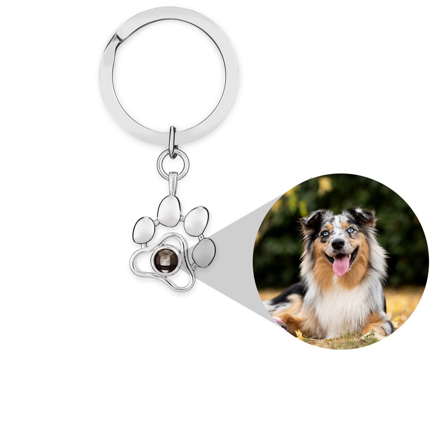 Portachiavi con foto personalizzata per animali domestici