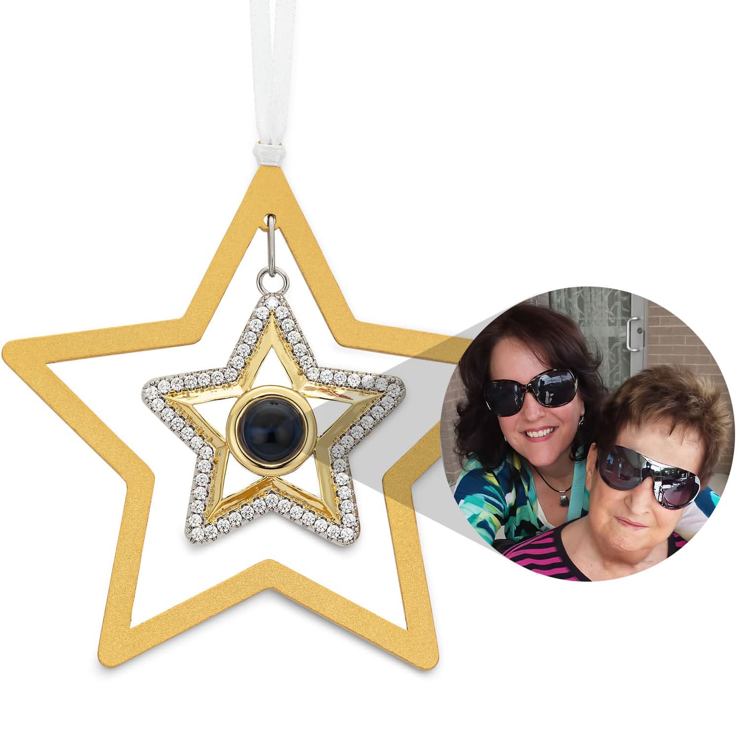 Ornamento fotografico personalizzato con stella