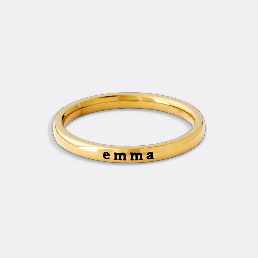 Piccolo anello porta nome impilabile